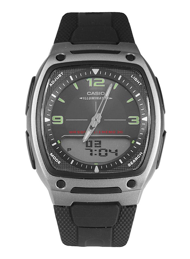 CASIO - Men's Combination Quartz Analog & Digital Watch AW-81-1A1VDF - 38 mm - Black - Image 1