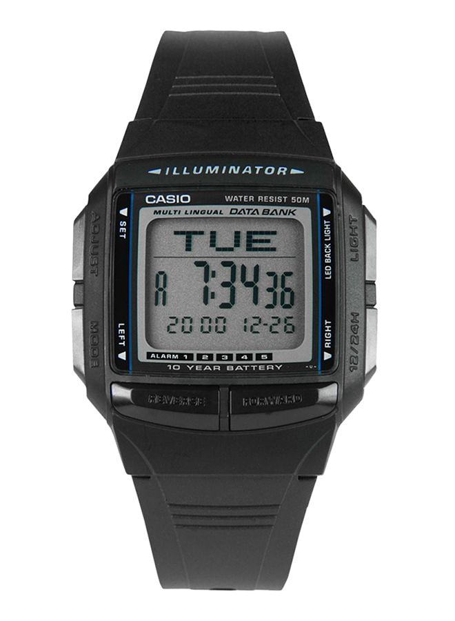 CASIO Men's Illuminator Quartz Digital Watch DB-36-1AVSDF - 37 mm - Black - Image 1