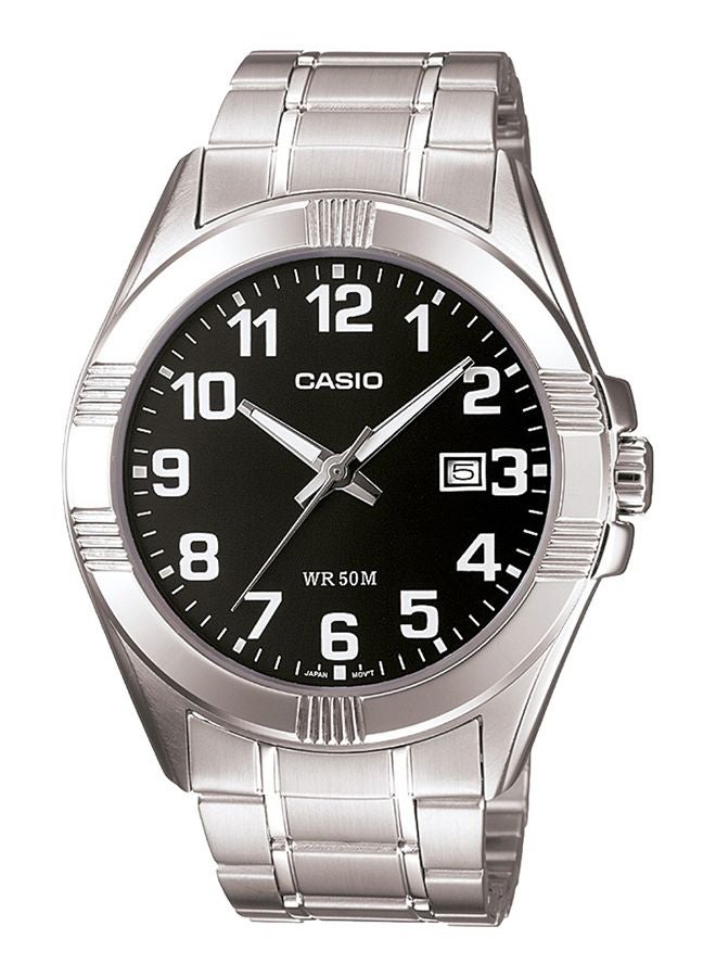 CASIO Men's Stainless Steel Analog Quartz Watch MTP-1308D-1BVDF - 45 mm - Silver - Image 1