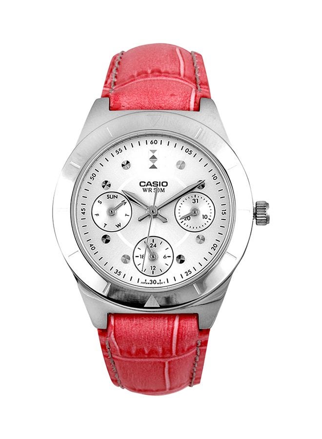 CASIO Women's Leather Analog Quartz Watch LTP-2083L-4AVDF - Image 1