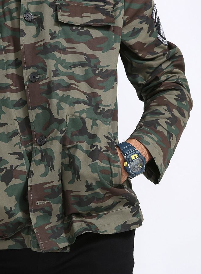 جي شوك ساعة يد رقمية دائرية الشكل بسوار من المطاط مقاس 49 مم - لون أزرق طراز G-7900-2DR للرجال - Image 3