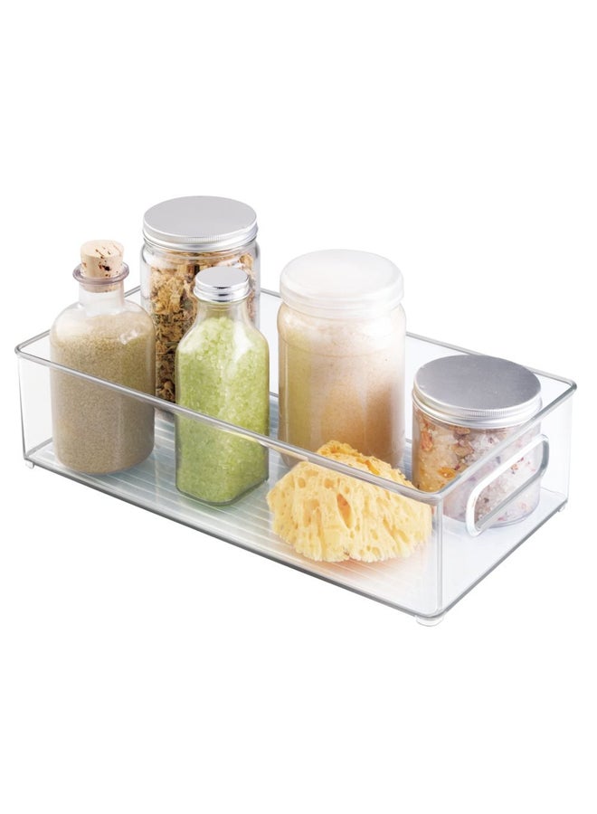 InterDesign Linus Bath BinzDeep Bin Clear 8 X 14.5 X 4inch  - Image 3