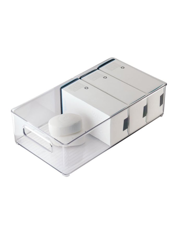 InterDesign Linus Bath BinzDeep Bin Clear 8 X 14.5 X 4inch  - Image 2