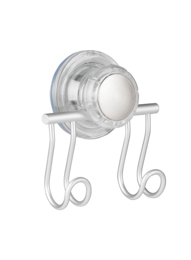 إنترديزاين خطاف مزدوج مترو من الألومنيوم بقفل دوار فضي - Image 1