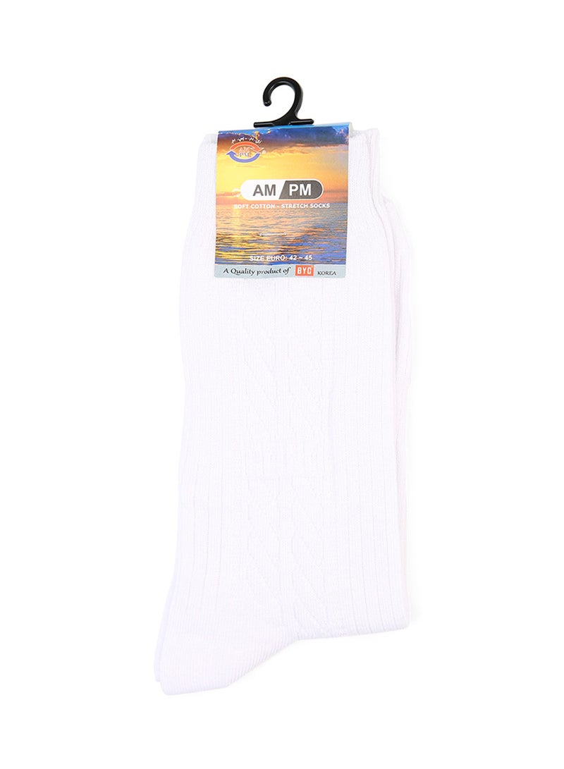AMPM Regular Mid Length Socks White - Image 1