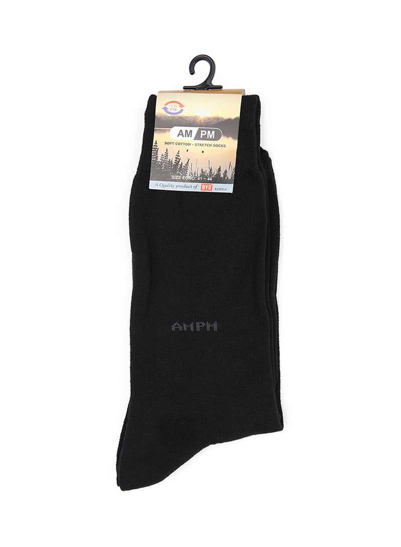 AMPM Regular Stretchable Socks Black - Image 1