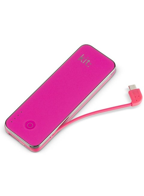 4500.0 mAh Universal Power Bank With MicroSD Card Reader Pink