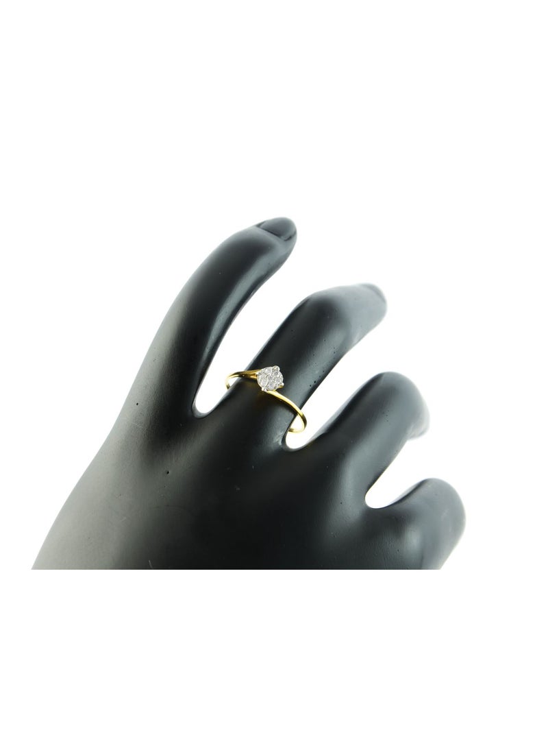 22K Gold 0.07cts Genuine Diamonds Twisted Solitaire Ring - v1504083324/N11635133A_4