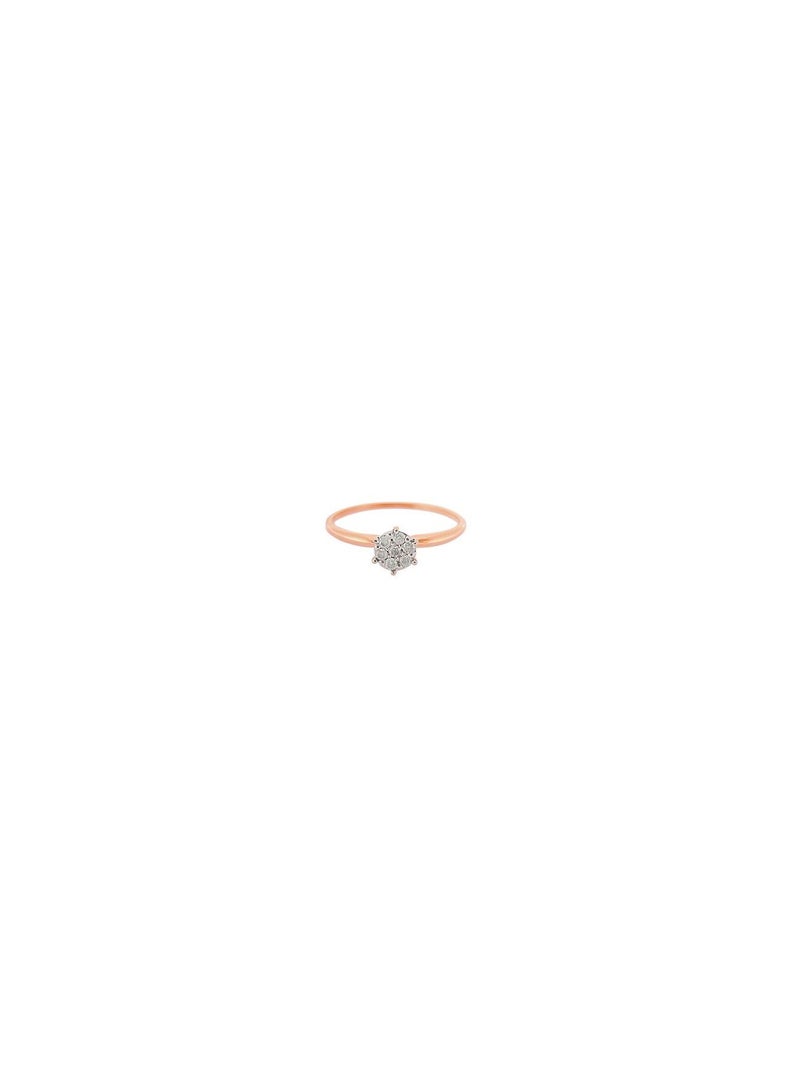Vera Perla 18 Karat Rose Gold 0.07 Carat Genuine Diamonds Solitaire Ring  - Image 3