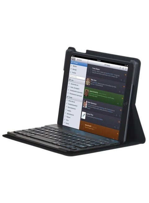 Protective Case With Detachable Bluetooth Keyboard For Apple iPad Air - English/Arabic Black