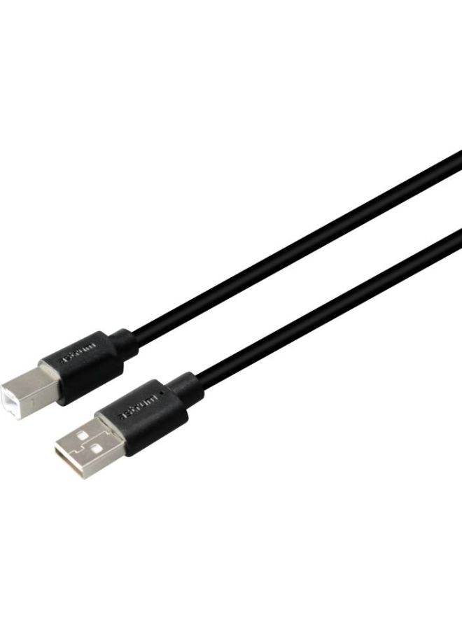 USB 2.0 Printer Cable - AM To BM Black