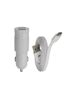 RivaCase Rivapower VA 4223 WD1 DC Car Charger With MicroUSB Cable White  - Image 2