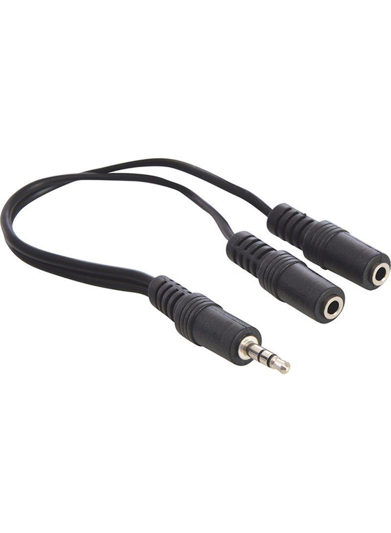 Sandberg MiniJack 1 Into 2 Splitter Black