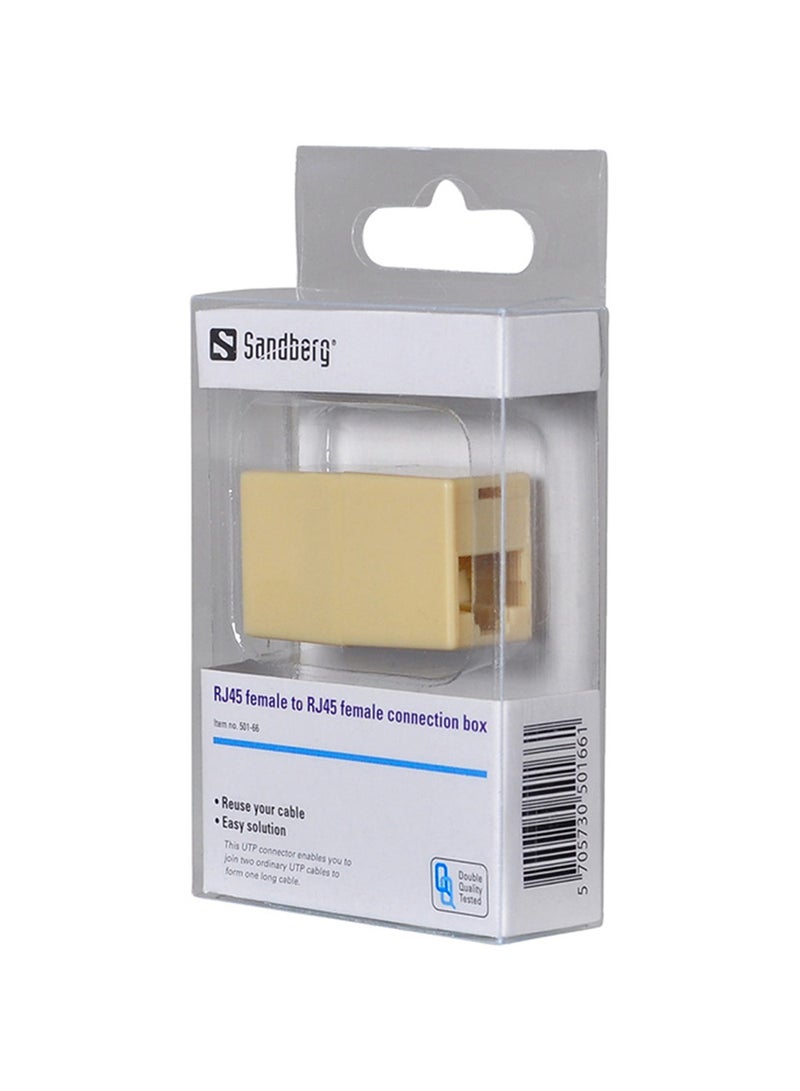Sandberg UTP Connection Female To Female Adapter White  - Image 1