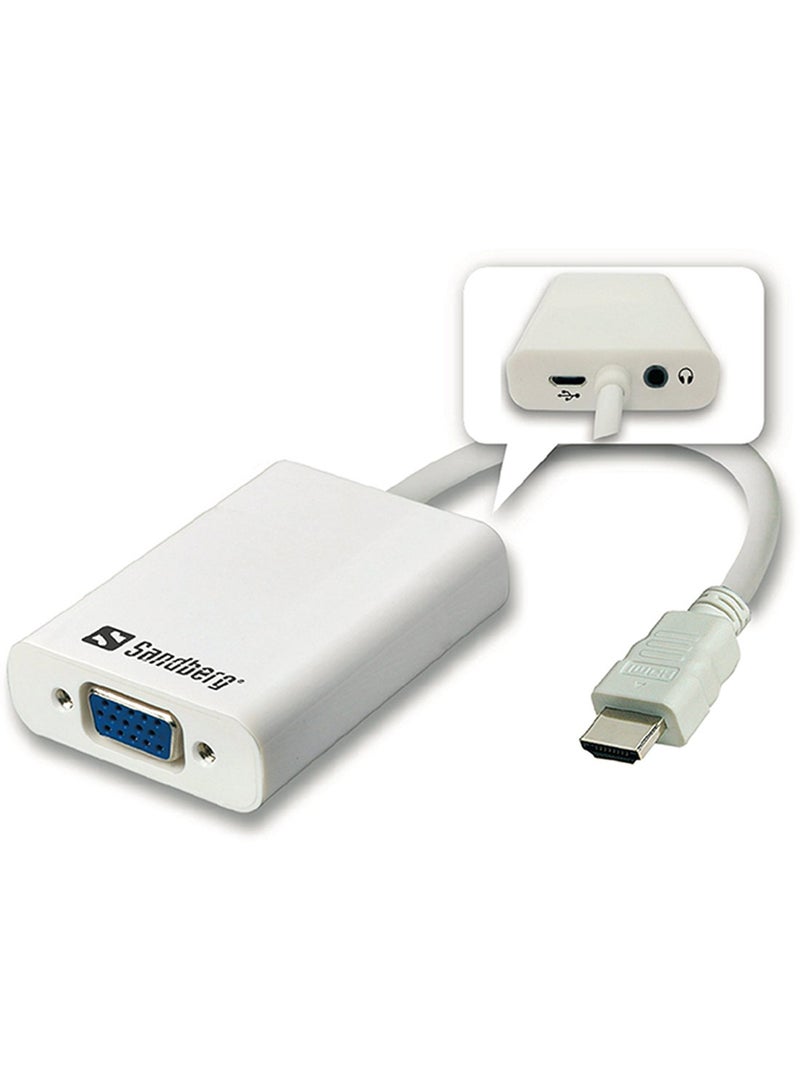 ساندبرغ محول أتش دي أم أي إلى في جي إيه بلس أوديو أبيض - Image 1