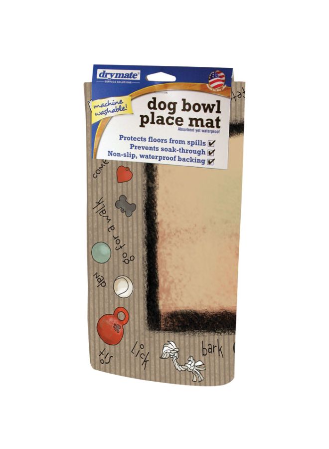 Dog Bowl Place Mat Beige