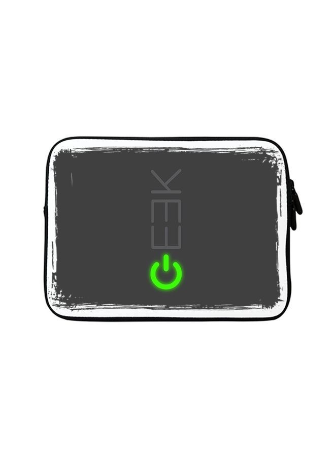 Stylizedd Premium Designer Sleeve With Strap For Laptop Grey/Green  - Image 1
