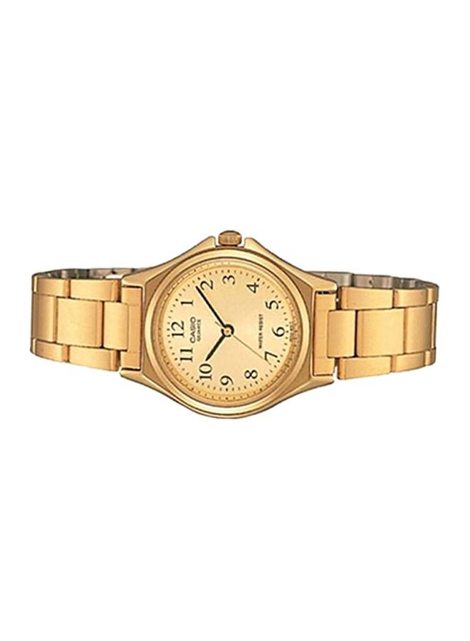 CASIO Women's Stainless Steel Analog Wrist Watch LTP-1130N-9B - 27 mm - Gold - Image 3