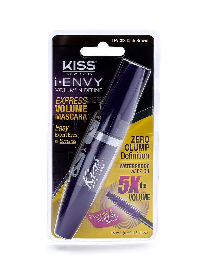KISS - I-Envy Express Volume Mascara Dark Brown - Image 1