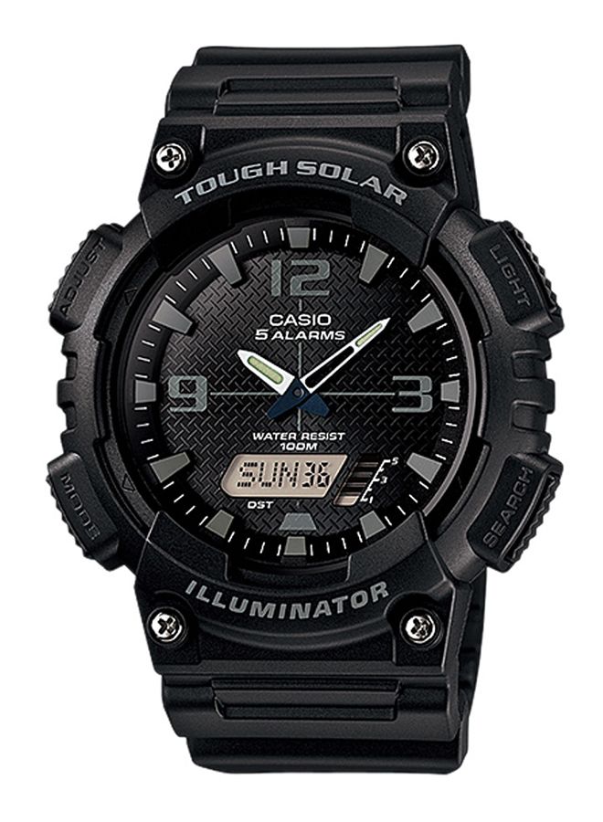 CASIO Men's Fabric Analog Quartz Wrist Watch AQ-S810W-1A2VDF - 46 mm -Black - Image 1