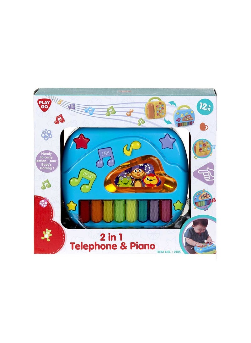 PLAYGO 2-In-1 Telephone & Piano - Image 1