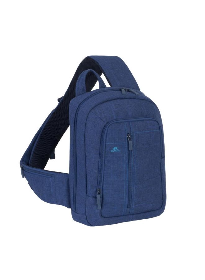 RivaCase - Laptop Canvas Sling Backpack Blue - Image 1
