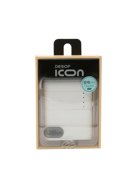 5200.0 mAh Core Mini Power Bank White