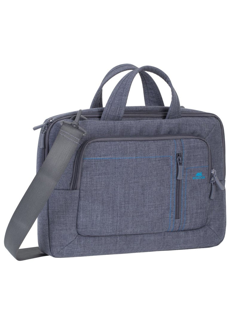 RivaCase Laptop Canvas Shoulder Bag Grey  - Image 1