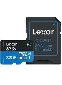 MicroSD HC UHS-I Class 10 Memory Card 32gb With Adapter Black/Blue - v1504274077/N11419750A_1