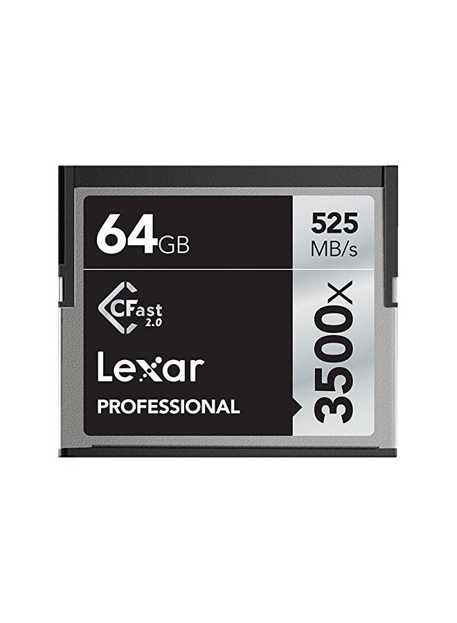 Lexar - 3500x Professional CFast Card Grey/Black - Image 1