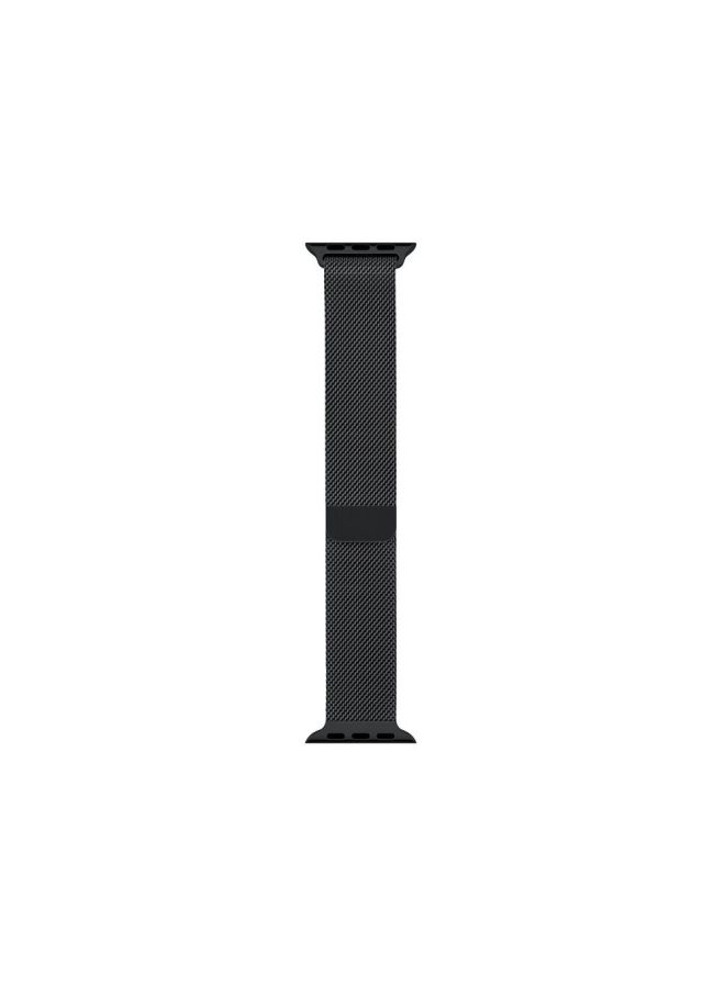 Apple - Milanese Strap For Apple Watch Space Black - Image 1