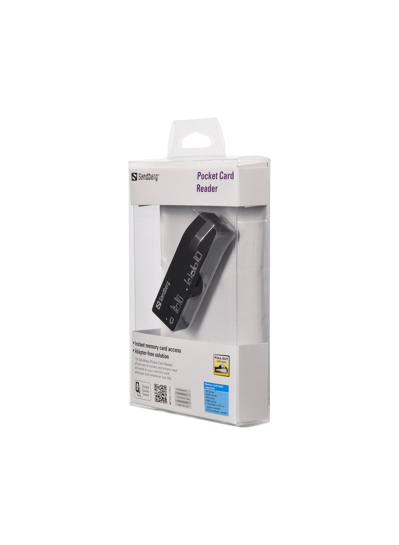 Sandberg Pocket Card Reader Black  - Image 2