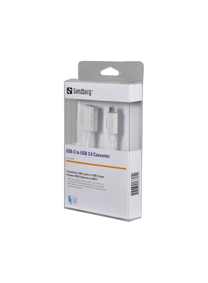 Sandberg - USB-C To USB 3.0 Converter White - Image 1