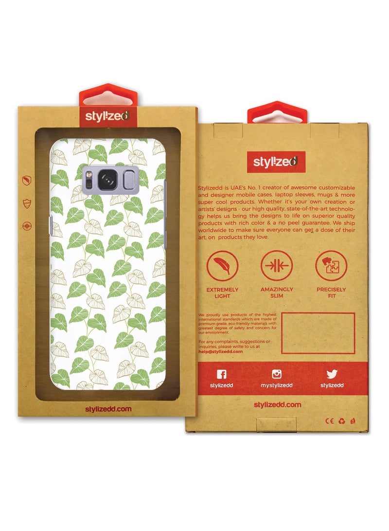 ستايلايزد غطاء محكم فاخر رفيع ذو مظهر غير لامع لهاتف سامسونج جالاكسي S8 بلاس ورق عنب - Image 3