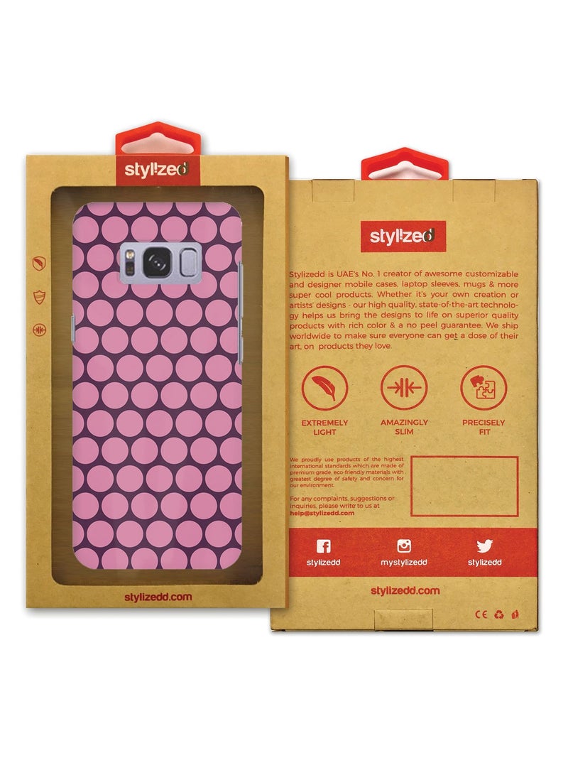 ستايلايزد غطاء محكم فاخر رفيع ذو مظهر غير لامع لهاتف سامسونج جالاكسي S8 أقراص العسل الأرجوانية - Image 3