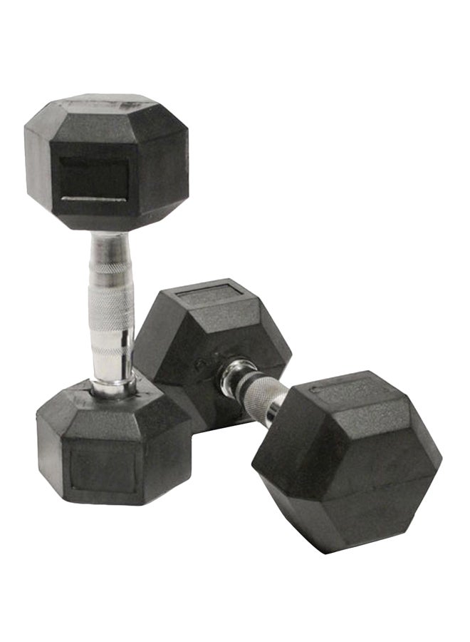 BODY SCULPTURE Hexagonal Rubber Dumbbell 2x10 kg 