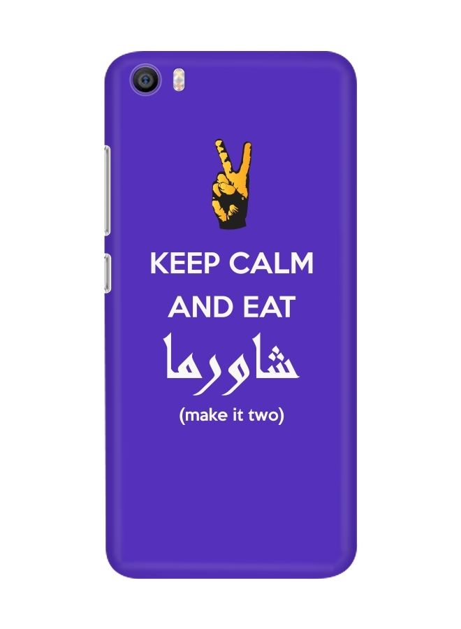 ستايلايزد غطاء محكم رفيع فاخر ذو مظهر غير لامع لهاتف شيومي إم آي 5 حافظ على هدوئك وتناول الشاورما - أزرق - Image 1