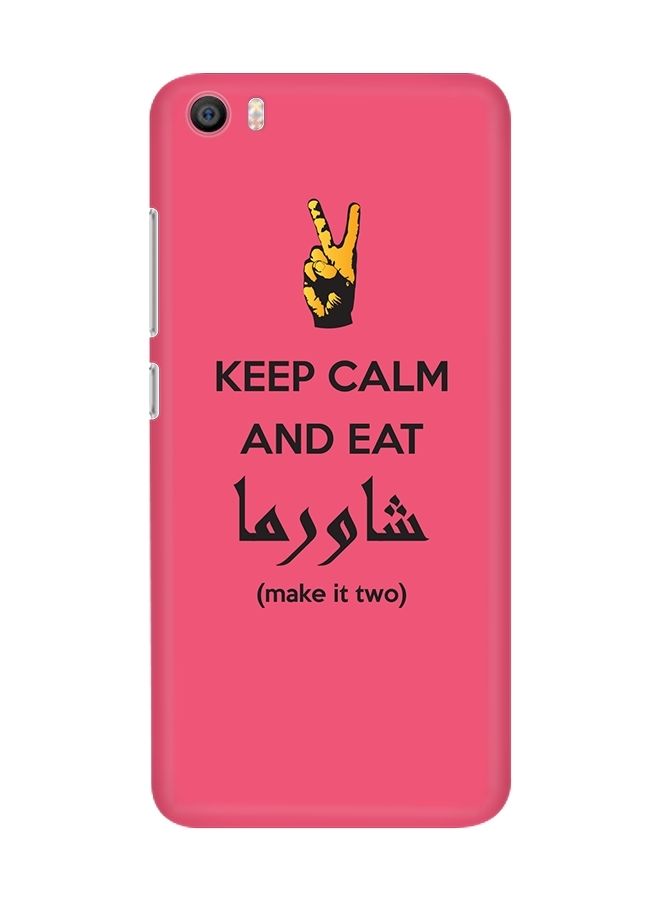 Stylizedd Slim Snap Case Cover Matte Finish for Xiaomi Mi 5 Keep Calm And Eat Shawarma Pink - Image 1