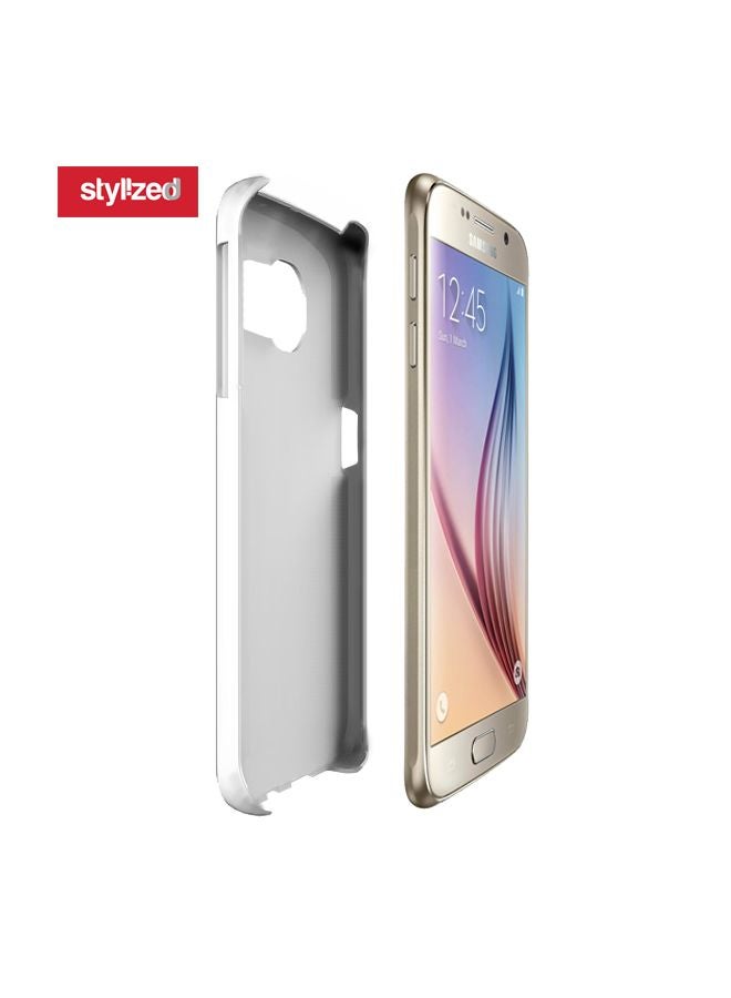 Stylizedd Premium Slim Snap Case Cover Matte Finish for Samsung Galaxy S6 Carbon Fibre - Image 2