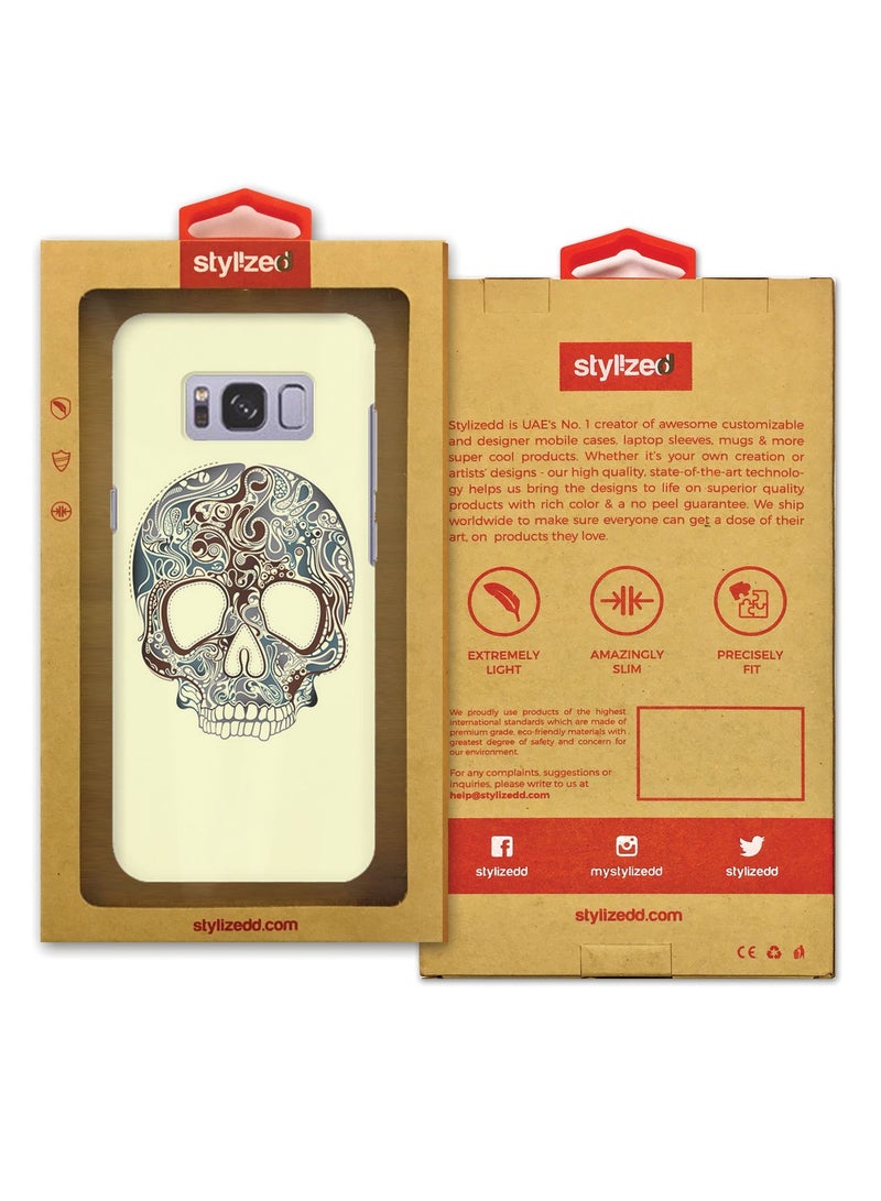 Stylizedd - Slim Snap Case Cover Matte Finish for Samsung Galaxy S8 Plus Skully Tattoo - Image 1