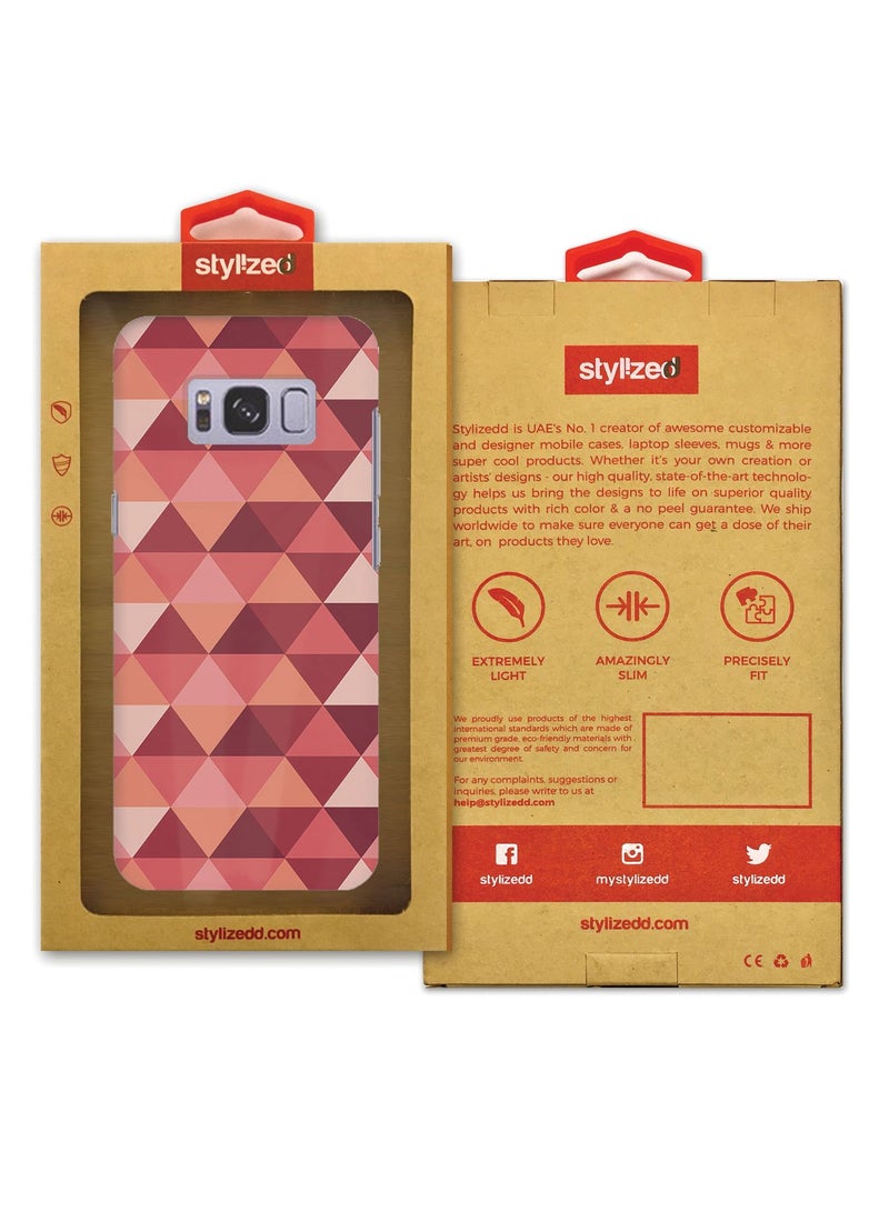 ستايلايزد غطاء محكم فاخر رفيع ذو مظهر غير لامع لهاتف سامسونج جالاكسي S8 بلاس مثلثات مبعثرة - Image 3