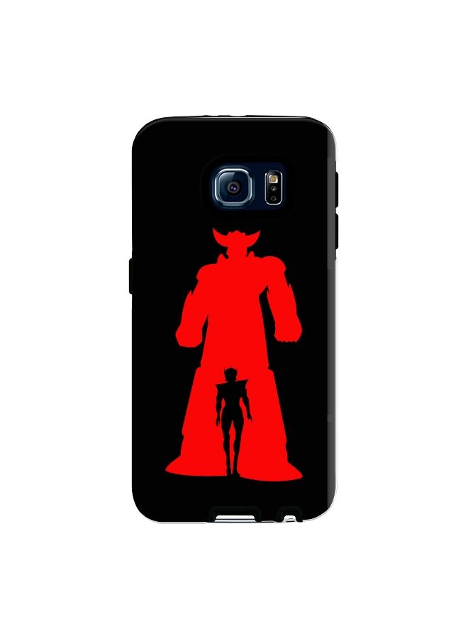 Stylizedd Premium Dual Layer Tough Case Cover Matte Finish for Samsung Galaxy S6 Grendizer Black - Image 1