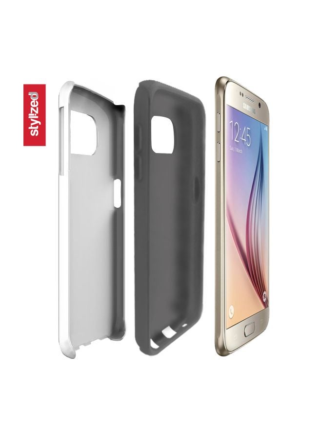 Stylizedd Premium Dual Layer Tough Case Cover Matte Finish for Samsung Galaxy S6 La Poste Paris - Image 2