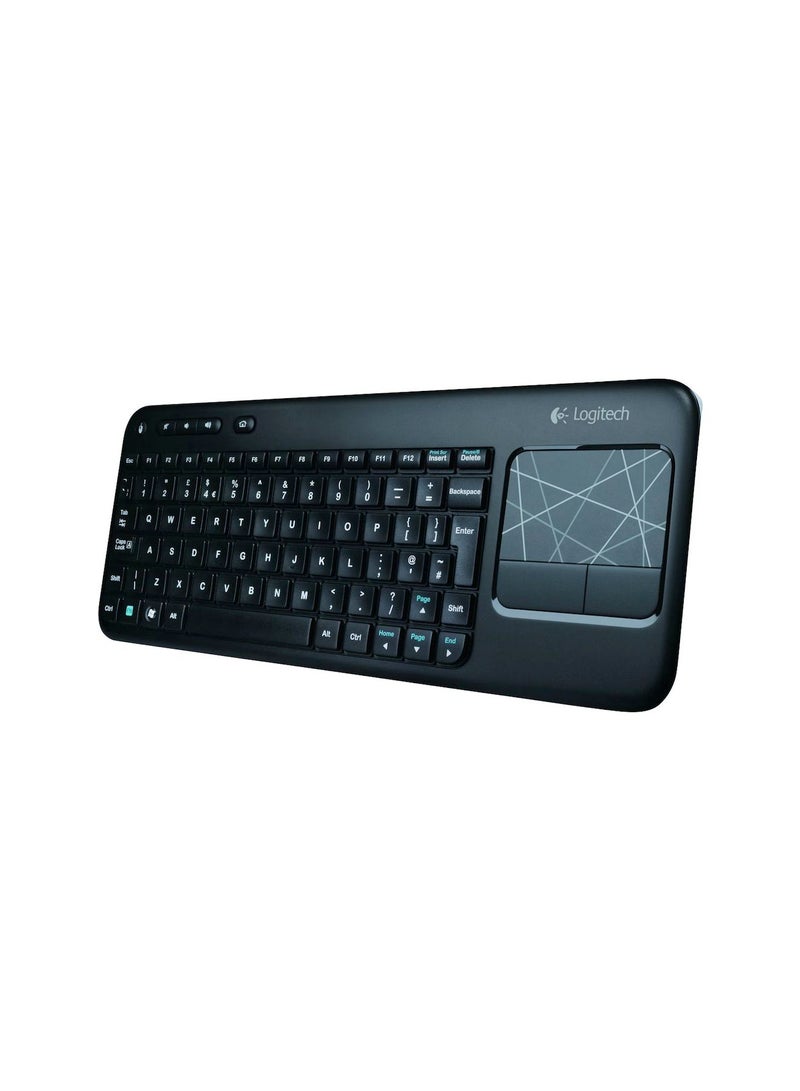 لوجيتيك لوحة مفاتيح لاسلكية باللغة الإنجليزية تعمل باللمس أسود - Image 2