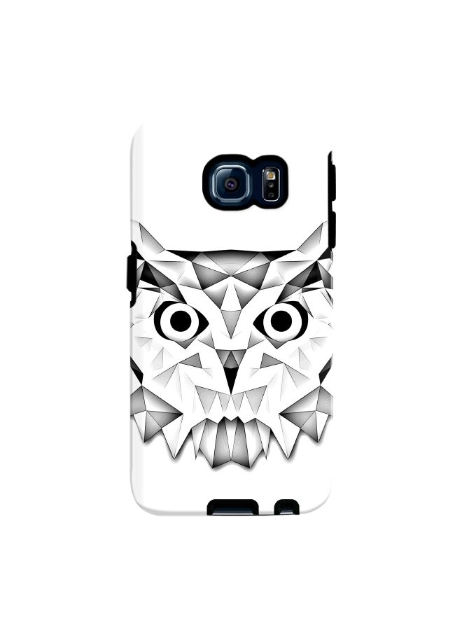 Premium Dual Layer Tough Case Cover Gloss Finish for Samsung Galaxy S6 Edge Poly Owl