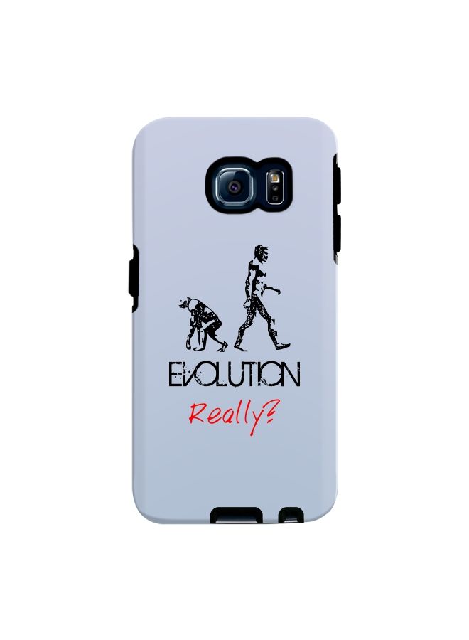 Stylizedd Premium Dual Layer Tough Case Cover Matte Finish for Samsung Galaxy S6 Edge Evolution, really. Blue - Image 1
