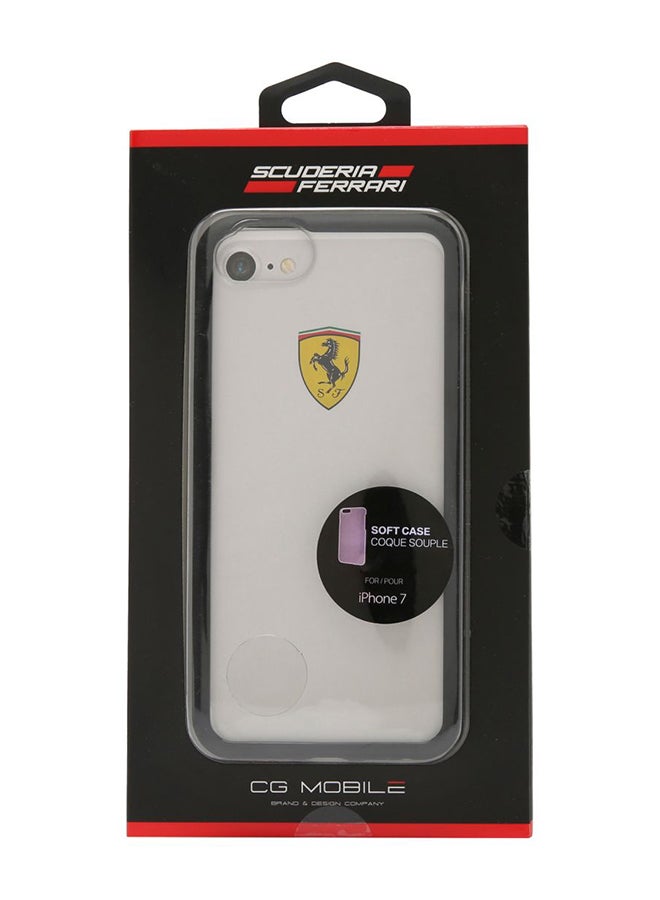 Racing Shield Thermoplastic Polyurethane Frame Transparent Case For iPhone 8/iPhone 7 Black