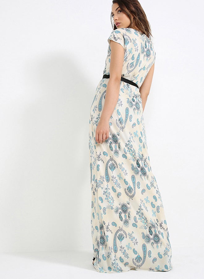 Seden Printed Maxi Dress Off White - Image 2