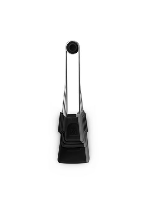 Dreamfarm Levoons Self-Levelling Measuring Spoon Set, Accurate Measurement from 1/4 Teaspoon to 1 Tablespoon, Pack of 4, Easy-to-Use, Ideal for Precise Cooking and Baking, Black Charcoal