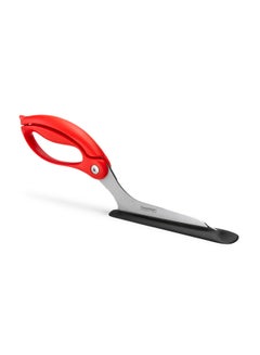 Dreamfarm Scizza 2-in-1 Ergonomic Pizza Scissors with Stainless Steel Cutter Blades & Non-Stick Slice Server, Easy to Use, Perfect for Slicing and Serving Pizzas Cleanly, Red Fire Truck